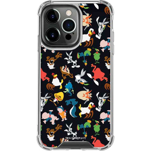 Looney Tunes Identity Pattern iPhone 15 Pro Clear Case